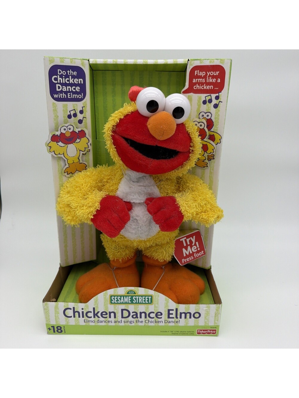 VTG! 2001 Fisher Price/Sesame Street "Elmo Chicken Dance" Dancing Figure 🌟 NEW!